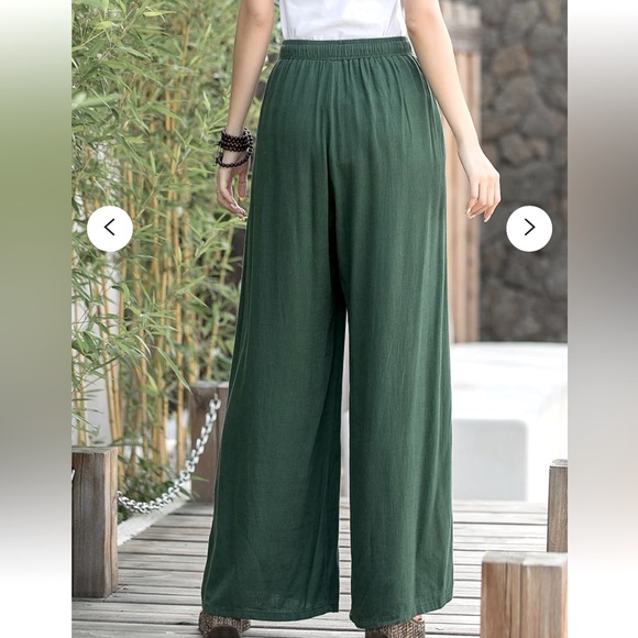 Nordstrom Signature silk palazzo drawstring pants, sz 0 NWT - Picture 3 of 12